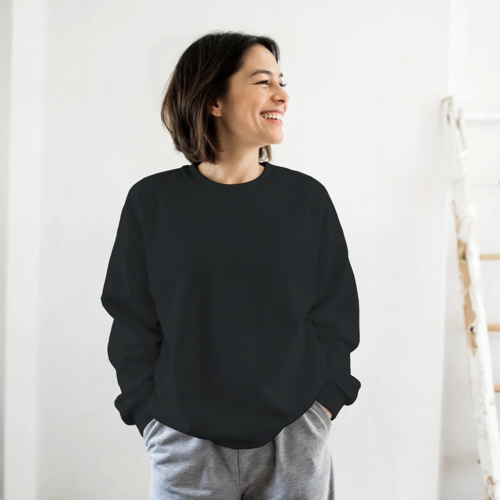 Klassisk unisex genser med rund hals 7