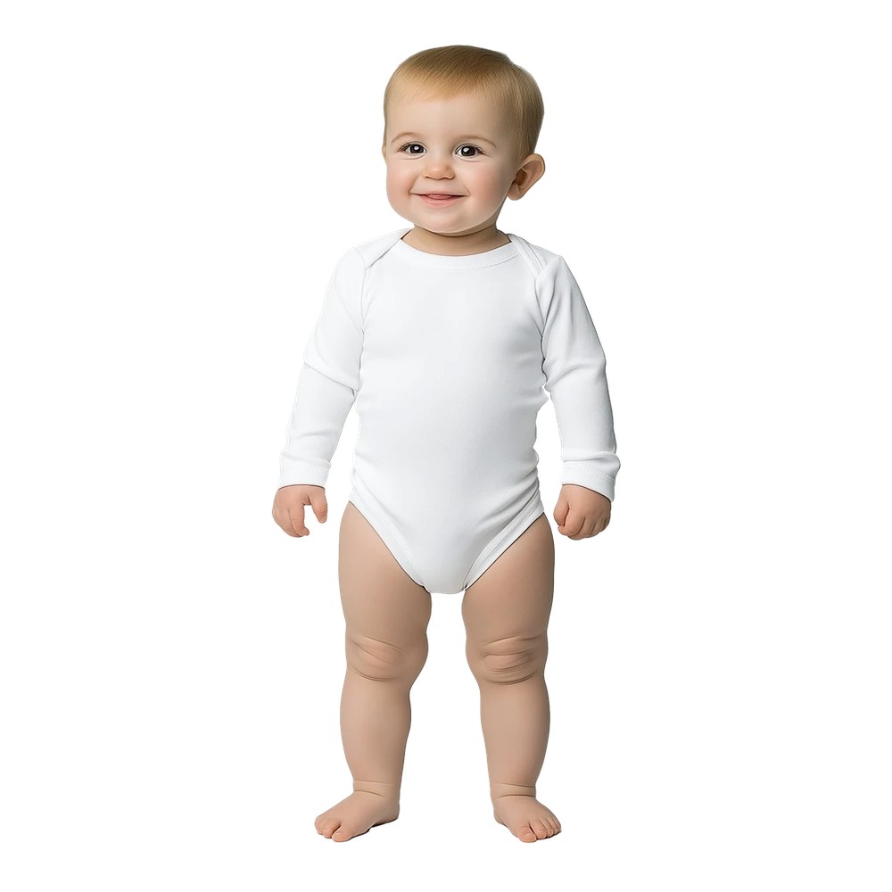Klassisk langermet babybody 6