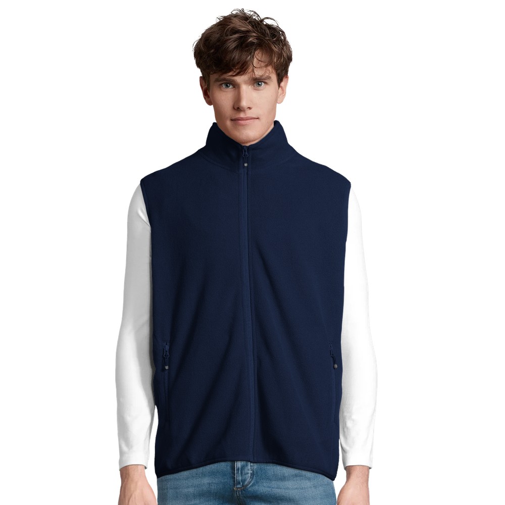 Unisex mikrofleecevest med glidelås og 100 % resirkulert polyester 4