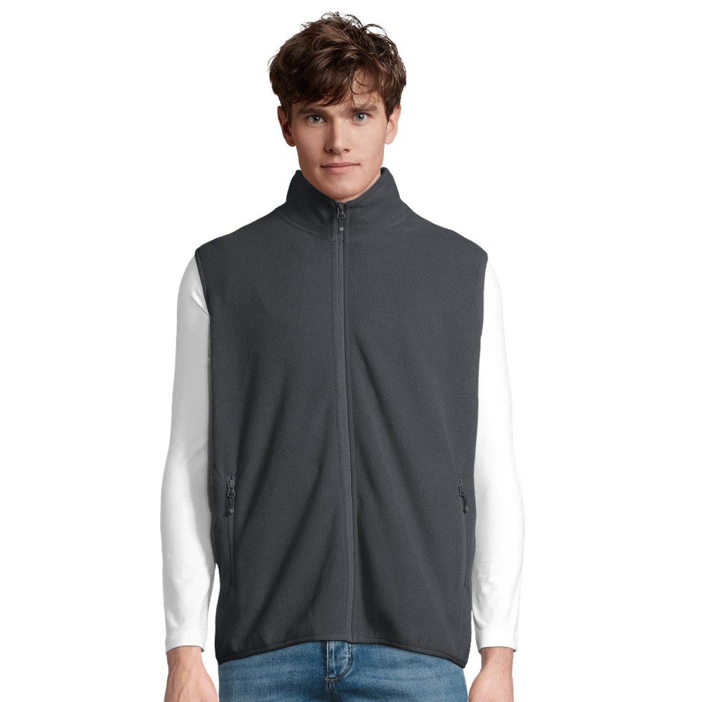 Unisex mikrofleecevest med glidelås og 100 % resirkulert polyester 5