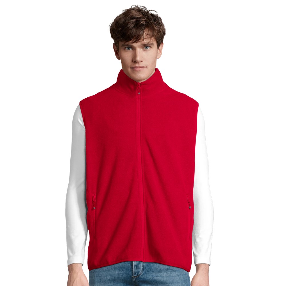 Unisex mikrofleecevest med glidelås og 100 % resirkulert polyester 6