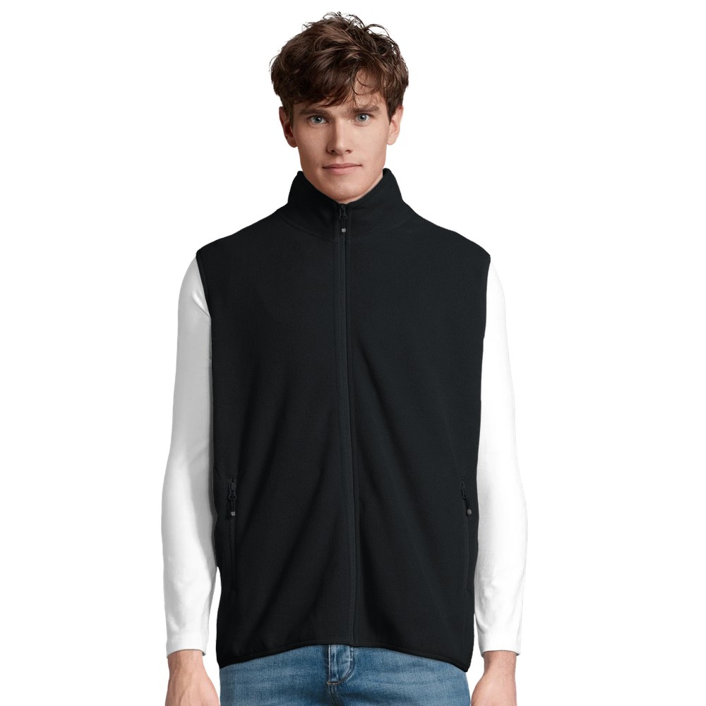Unisex mikrofleecevest med glidelås og 100 % resirkulert polyester 7