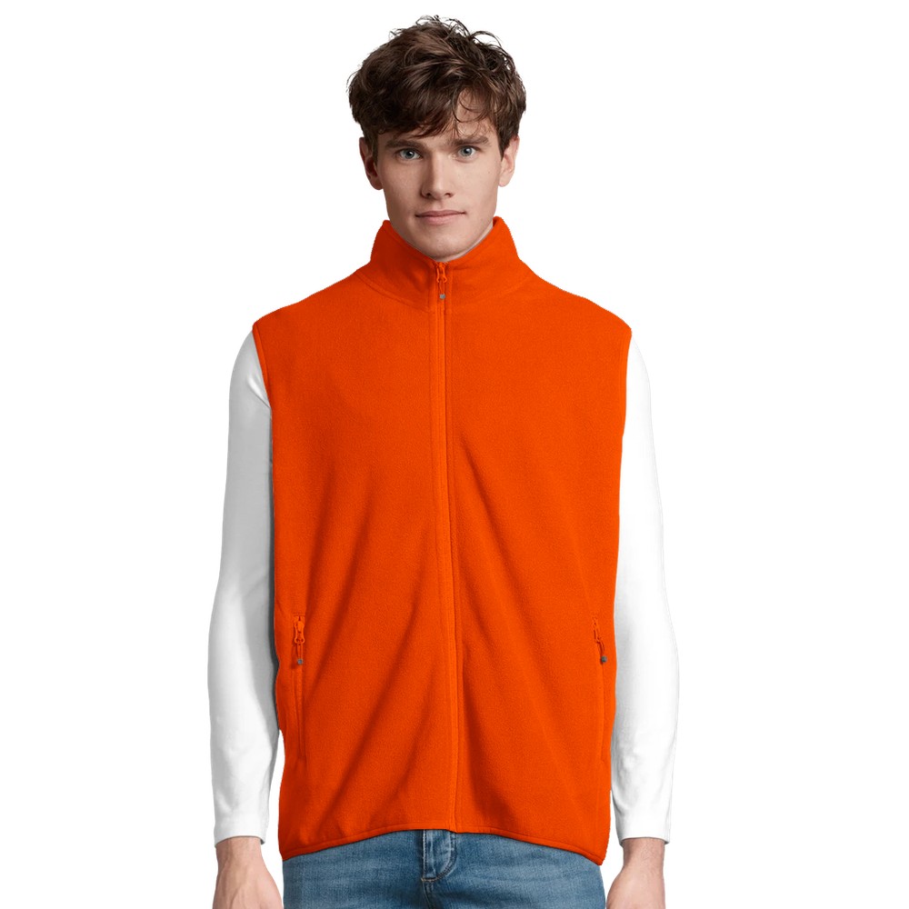 Unisex mikrofleecevest med glidelås og 100 % resirkulert polyester 8
