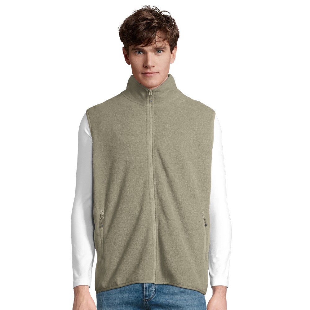 Unisex mikrofleecevest med glidelås og 100 % resirkulert polyester 10