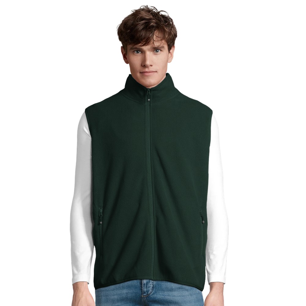 Unisex mikrofleecevest med glidelås og 100 % resirkulert polyester 11
